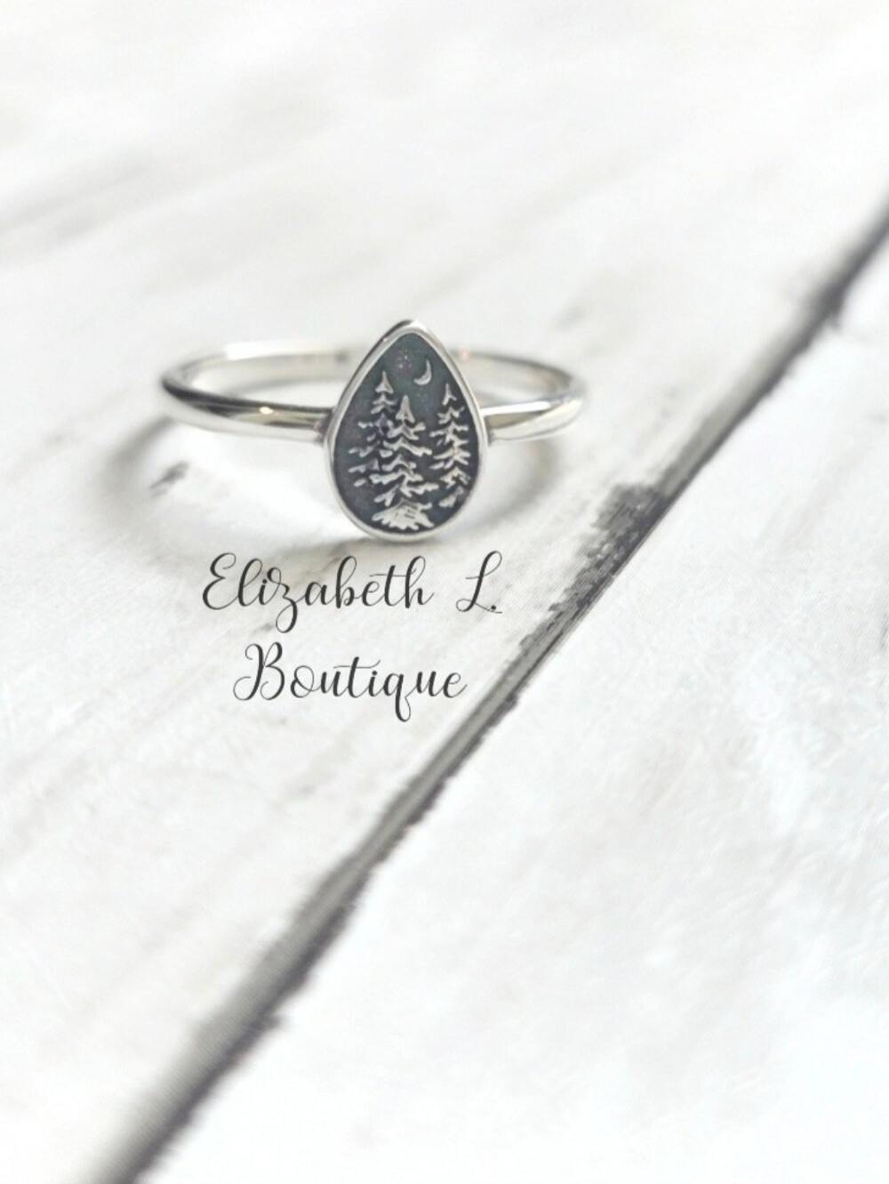 925 Sterling Silver Tree Design Ring Boutique New!